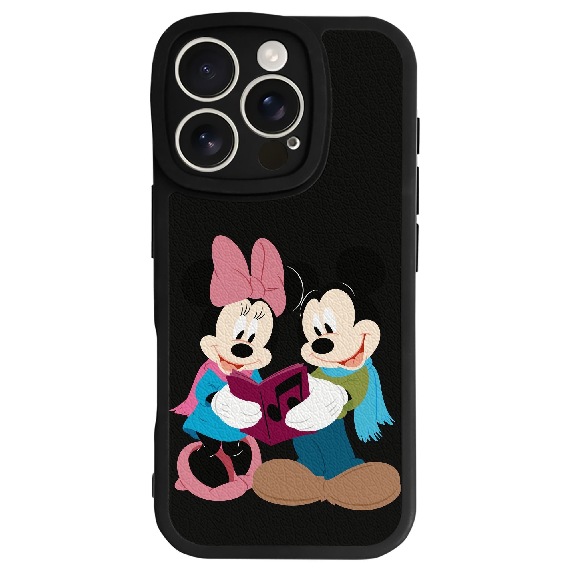 （画像用） ミッキーマウス Mickey Mouse 【iPhone 16シリーズ対応】シリコンスマホケース（レザー調） 材質：シリコン